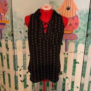 Black Patterned Blouse